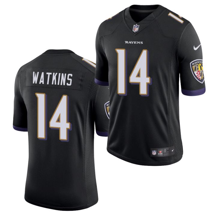 Men Baltimore Ravens #14 Sammy Watkins Nike Black Limited Game NFL Jersey->baltimore ravens->NFL Jersey